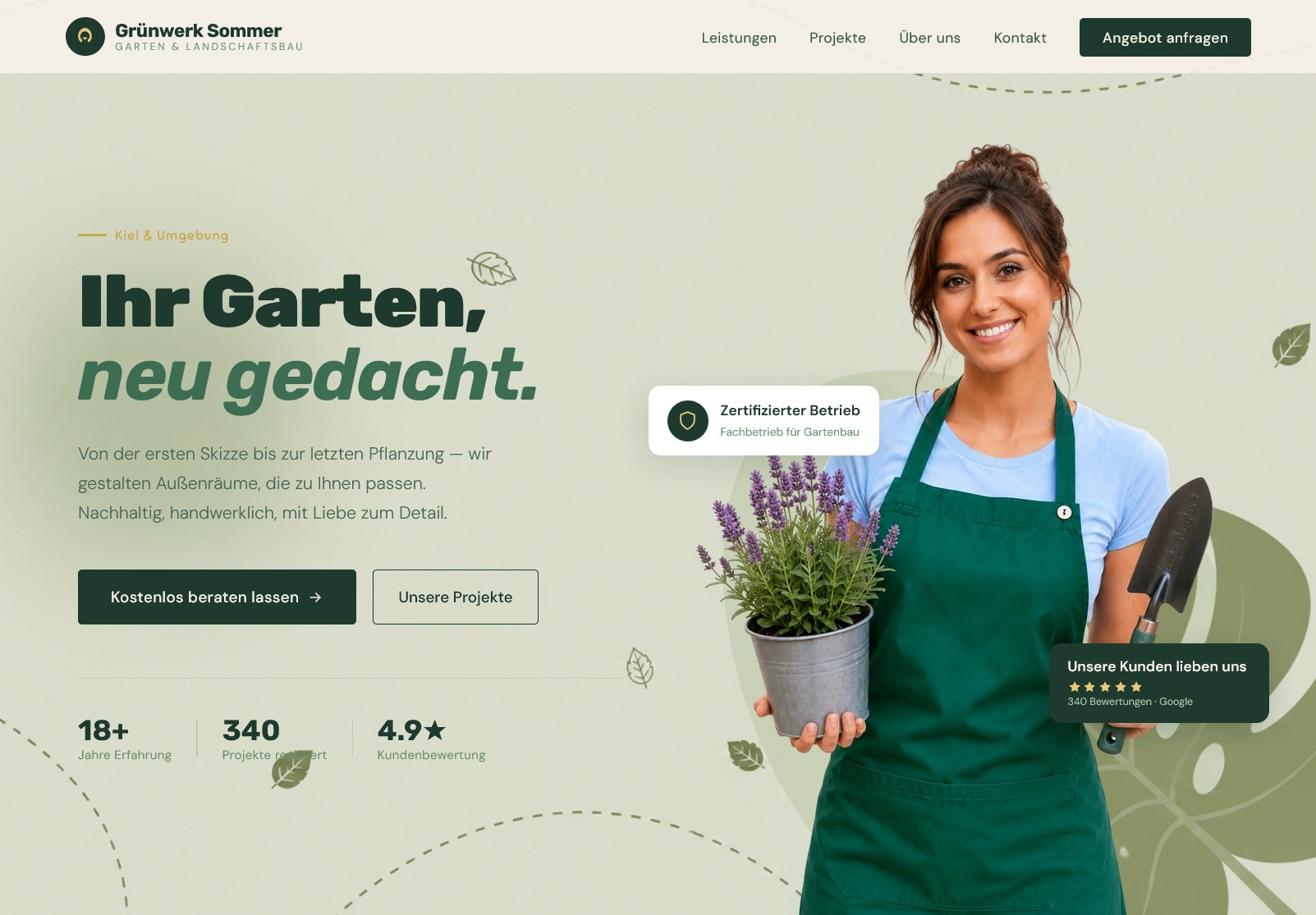 Handwerksbetrieb Website